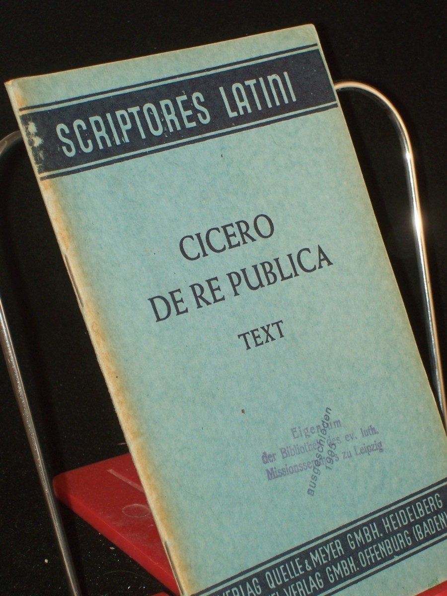 Product image 1 of the product “De re publica / M. Tullius Cicero. Ausw. von Wilhelm Harendza Mehrteiliges Werk ”
