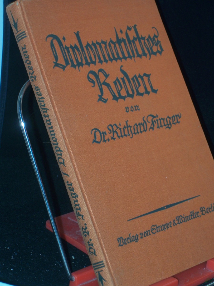 Artikelbild 1 des Artikels “Diplomatisches Reden : Ein Buch d. Lebenskunst im Sinne d. Spaniers Gracian / R. Finger “
