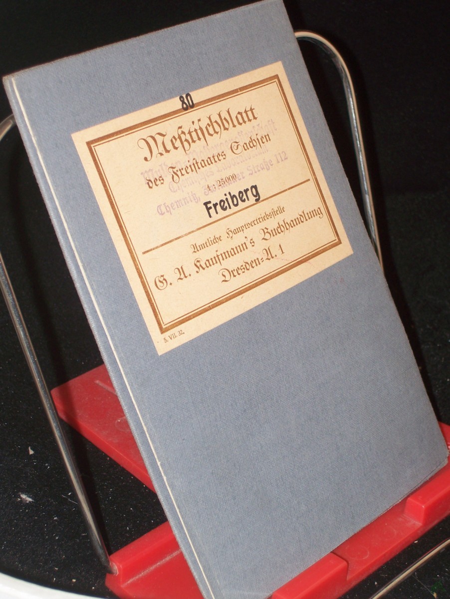Artikelbild 1 des Artikels “Messtischblatt (Meßtischblatt) des Freistaates Sachsen 1:25000, FREIBERG, “