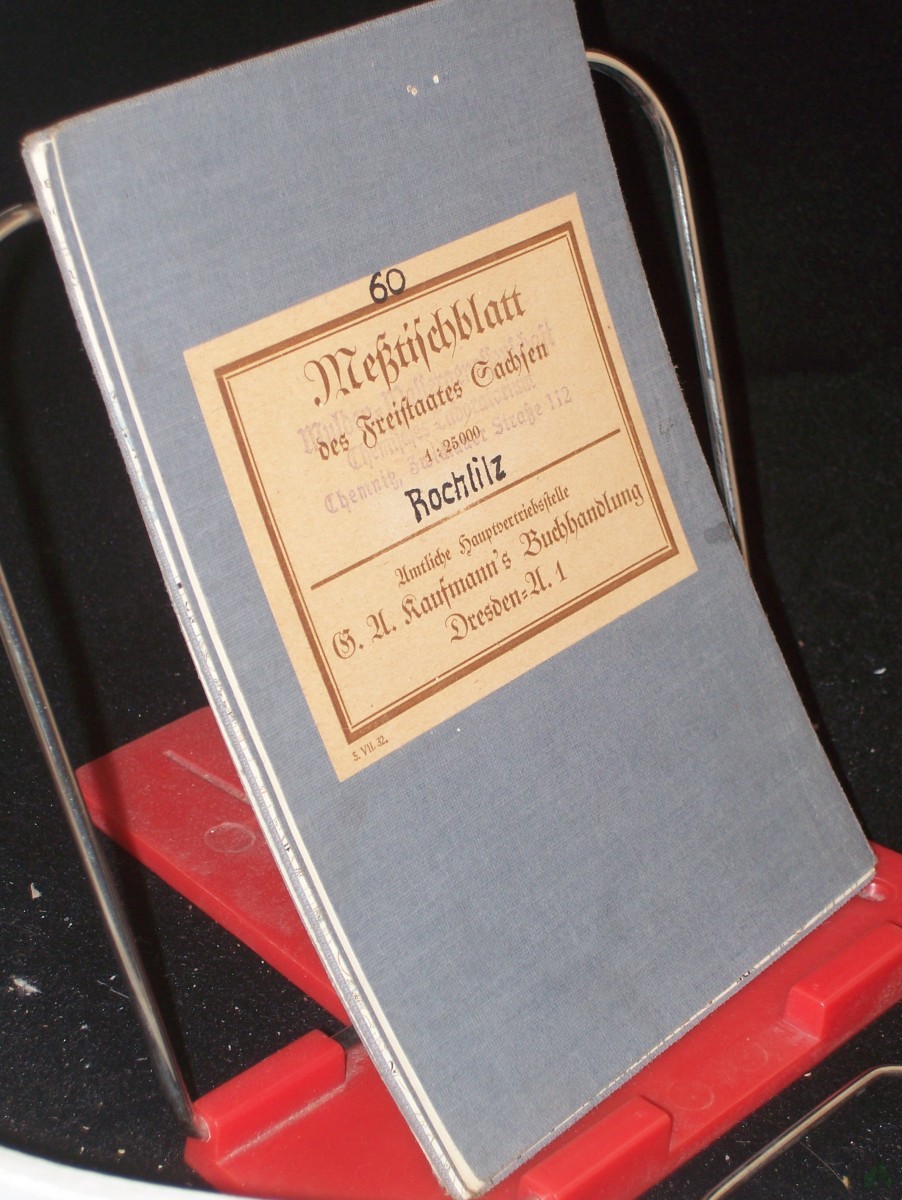 Artikelbild 1 des Artikels “Messtischblatt (Meßtischblatt) des Freistaates Sachsen 1:25000, ROCHLITZ “