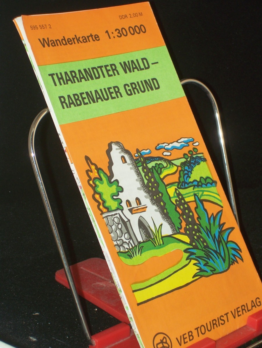 Artikelbild 1 des Artikels “Tharandter Wald, Rabenauer Grund : Wanderkt. ; mit Schummerung u. Höhenlinien ; mit Text u. Illustrationen auf d. Rückseite ; Farbendr. ; 1: 30000 / Red.: Christian Dornburg u. Michael Irmer “