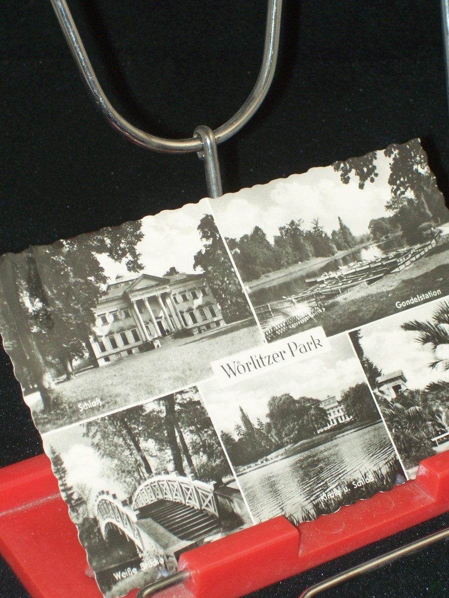 Artikelbild 1 des Artikels “Wörlitzer Park, Schloß, Gondelstation, Weiße Brücke, Kirche und Schloß, Palmen “