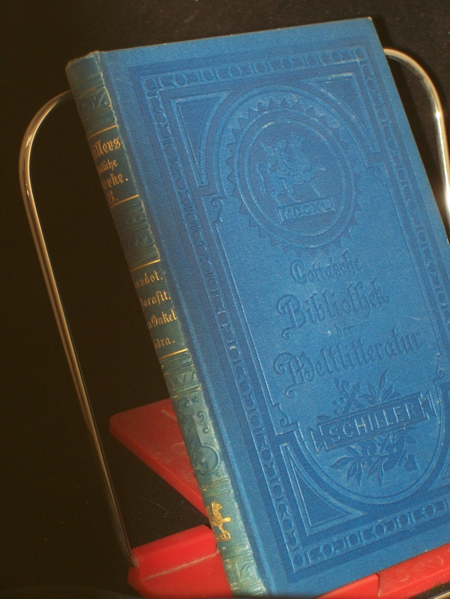 Product image 1 of the product “Schillers sämtliche Werke in fünfzehn Bänden, Band 8, Turandot, Der Parasit, Der Neffe als Onkel, Phädra, Cotta`sche Bibliothek der Weltliteratur Mit Einleitungen von Karl Goedeke ”