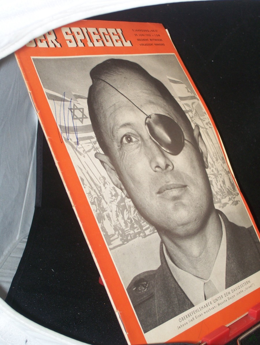 Artikelbild 1 des Artikels “27/1955, OBERBEFEHLSHABER UNTER DEM DAVIDSTERN; JEHOVA LIESS EISEN WACHSEN; MOSCHE DAJAN “