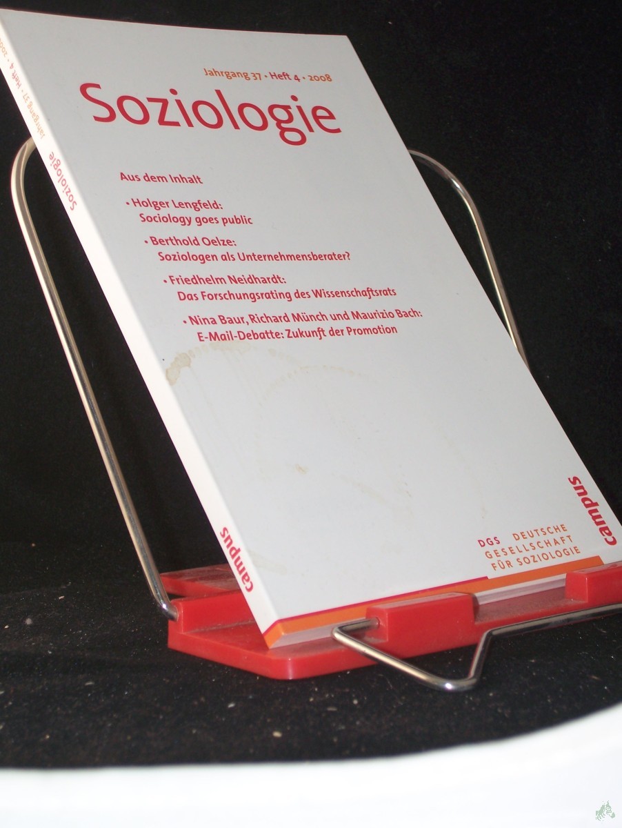 Artikelbild 1 des Artikels “Soziologie Jg. 37 (2008) 4 : Forum der Deutschen Gesellschaft für Soziologie ISSN 0340-918X “