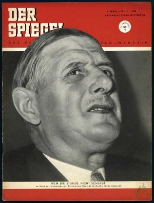 Product image 1 of the product “12/1952, WEM DIE STUNDE NICHT SCHLÄGT; IM BUND MIT MÄNNERHERZEN FRANKREICHS GENERAL DE GAULLE ”