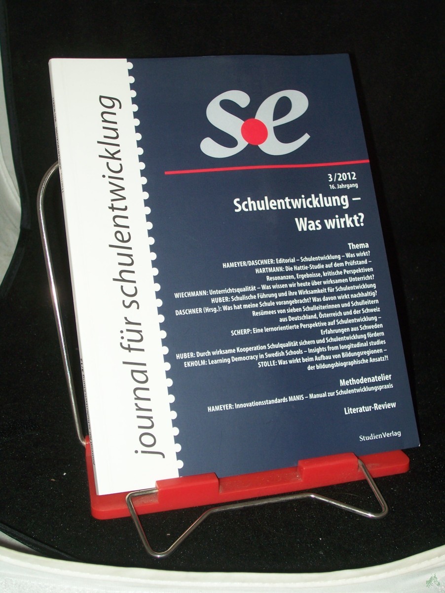 Product image 1 of the product “3/2012, Schulentwicklung, was wirkt? ”