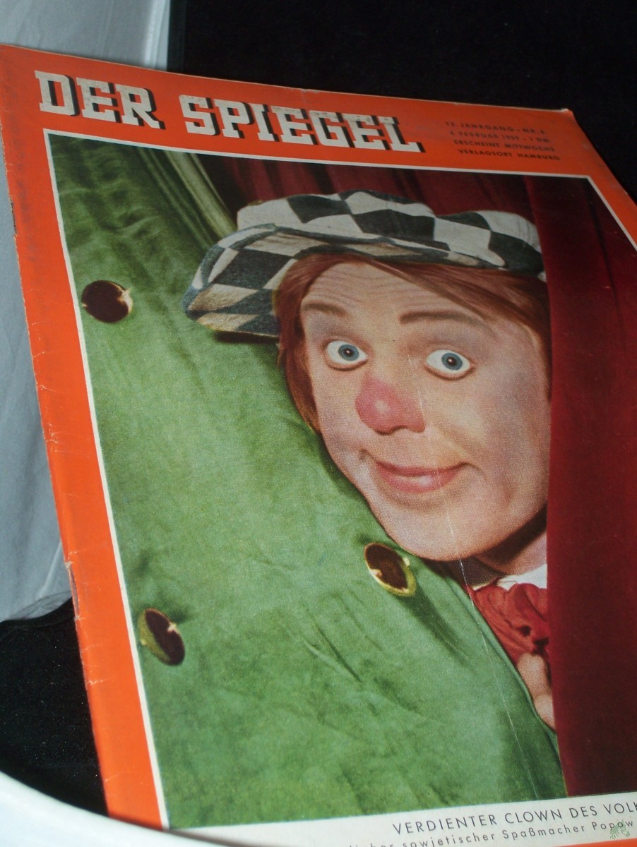 Artikelbild 1 des Artikels “6/1959 Verdienter Clown des Volkes. Staatlicher sowjetischer Spaßmacher Popow “