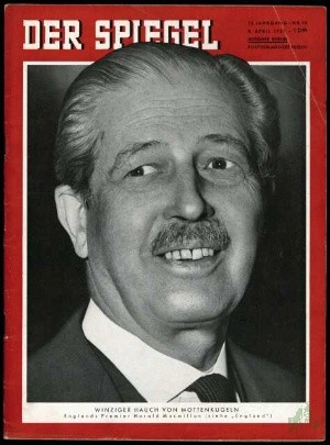 Artikelbild 1 des Artikels “15/1959, Winziger Hauch von Mottenkugeln, Englands Premier Harold Macmillan “