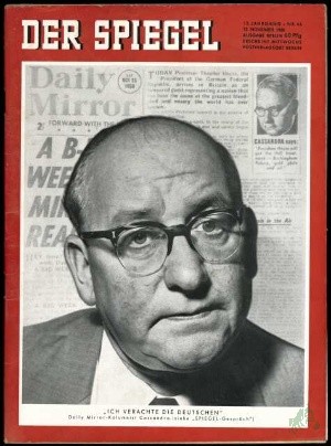 Artikelbild 1 des Artikels “46/1958, Ich verachte die Deutschen, Daily Mirror Kolumnist Cassandra “
