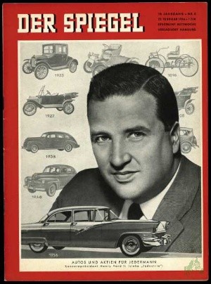 Artikelbild 1 des Artikels “8/1956, Autos und Aktien für Jedermann, Konzernpräsident Henry Ford II. “