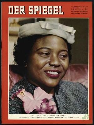 Artikelbild 1 des Artikels “18/1956, Die Qual der schwarzen Haut, Rassenkampf in Amerikas Süden, Studentin Autherine Lucy “