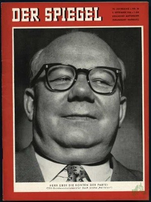 Artikelbild 1 des Artikels “36/1956, Herr über die Konten der Partei, CDU Bundesschatzmeister Bach “
