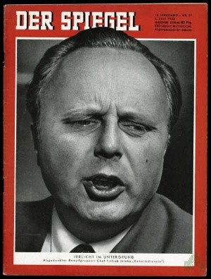 Artikelbild 1 des Artikels “27/1958, Irrlicht im Untergrund, Abgedankter Kampfgruppen Chef Tillich “