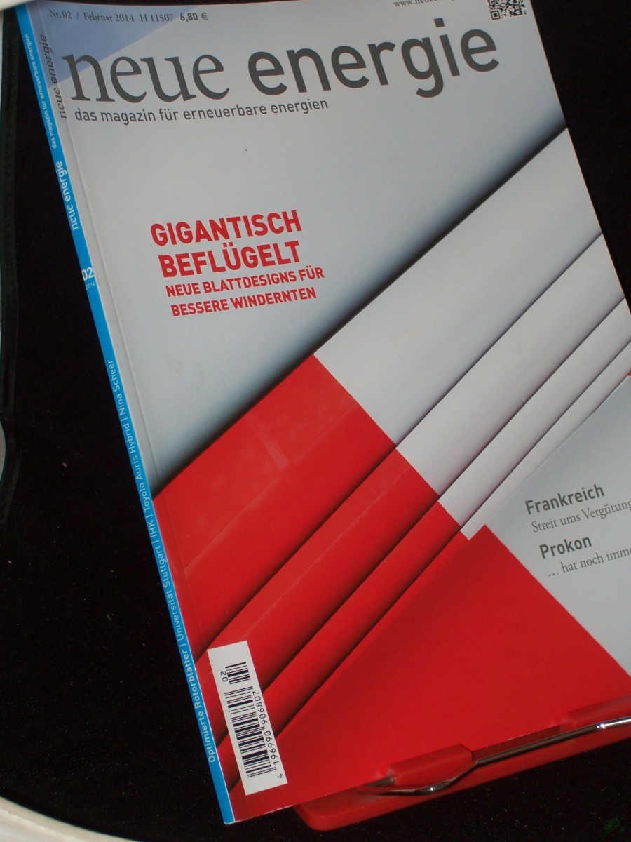 Product image 1 of the product “2/2014 Gigantisch beflügelt, neue Blattdesigns für bessere Windernten ”