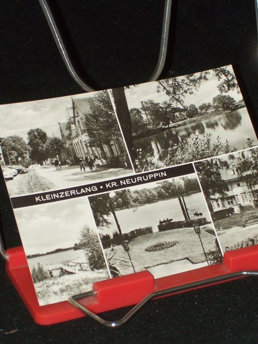 Product image 1 of the product “Kleinzerlang, Kreis Neuruppin, Dorfstrasse, Teilansicht, Kleiner Pälitzsee, Blick vom FDGB Cafe zum kleinen Pälitzsee, FDGB Cafe ”