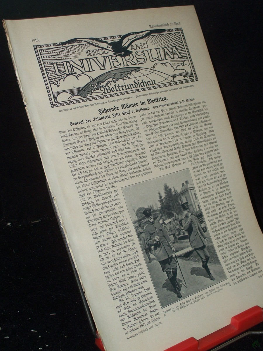 Product image 1 of the product “April 1916, Felix Graf von Bothmer ”