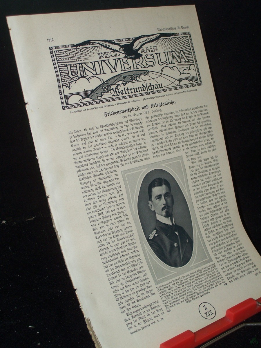 Artikelbild 1 des Artikels “August 1916, Friedenswirtschaft und Kriegsanleihe “
