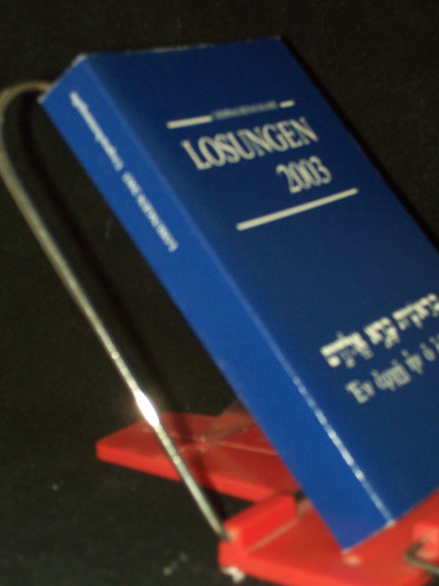 Artikelbild 1 des Artikels “Die Losungen Deutschland 2003/Losungen 2003 in der Ursprache: Die Losungen in hebräischer und altgriechischer Sprache mit Übersetzungshilfen “
