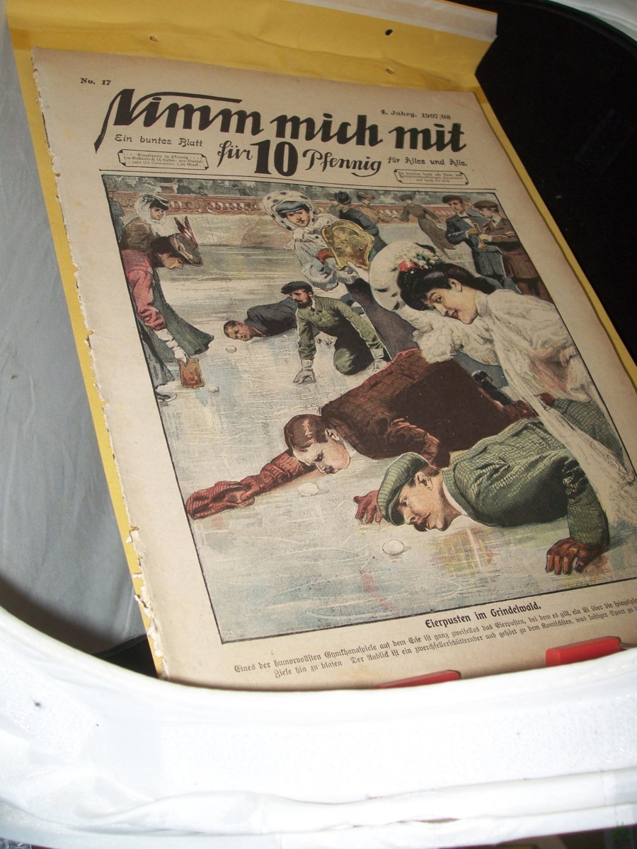 Artikelbild 1 des Artikels “No 17, 1907/08, 15 Seiten; AUF DER VORDERSEITE EIERPUSTEN IM GRINDELWALD “