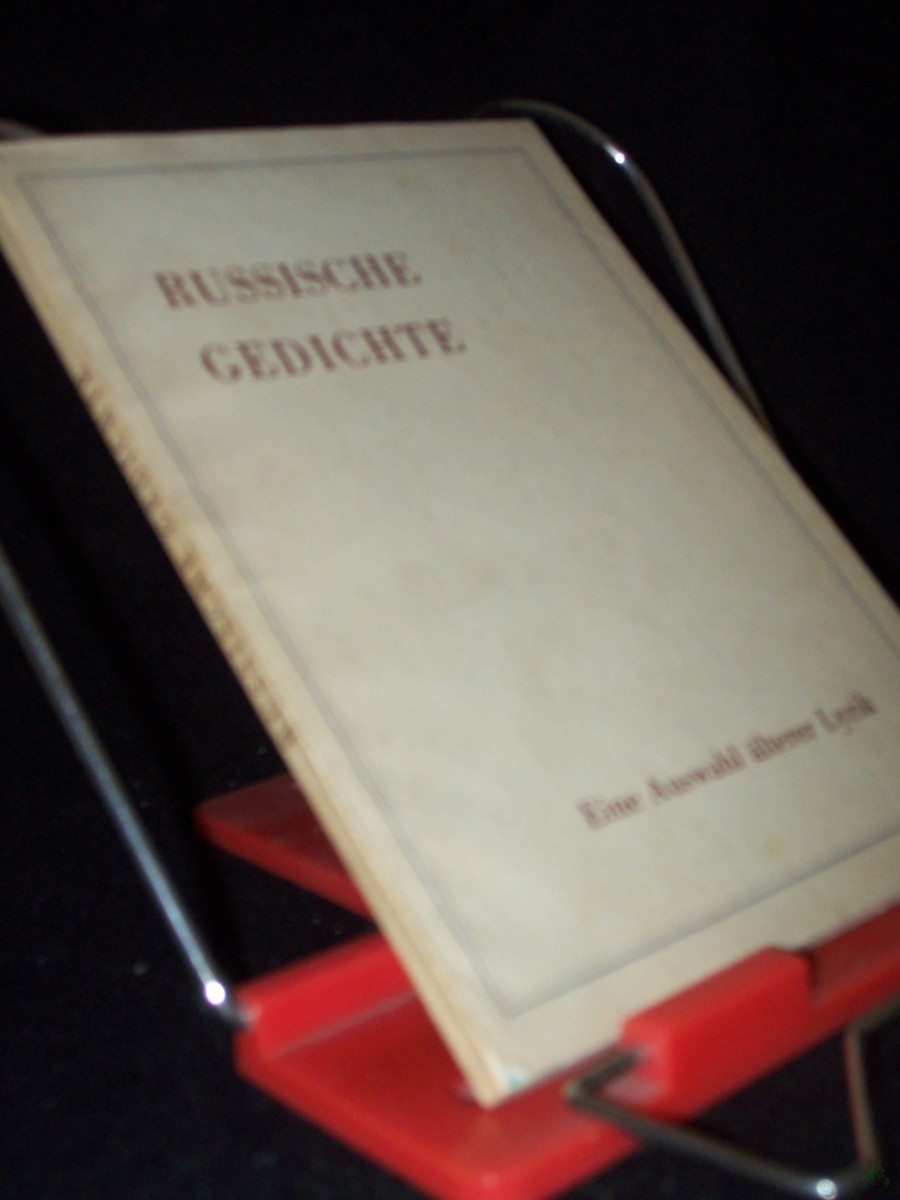 Product image 1 of the product “Russische Gedichte / Wanda Berg-Papendick. E. Ausw. älterer Lyrik übertr. von ”