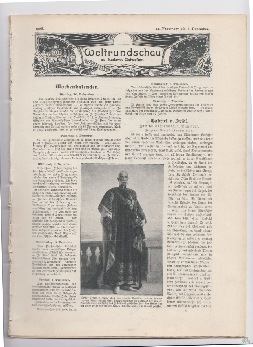 Product image 1 of the product “30-6 dezember 1908 ”