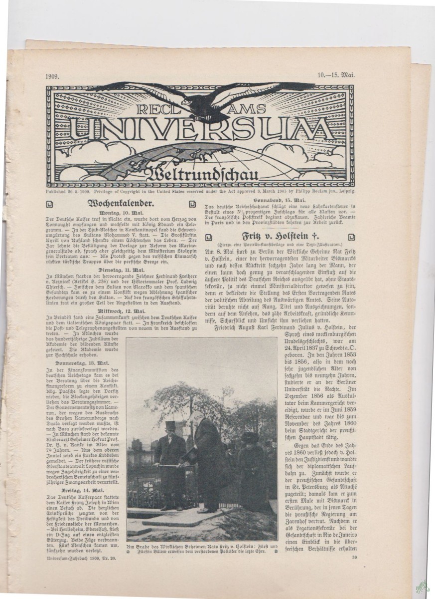 Product image 1 of the product “10-15 Mai 1909 ”