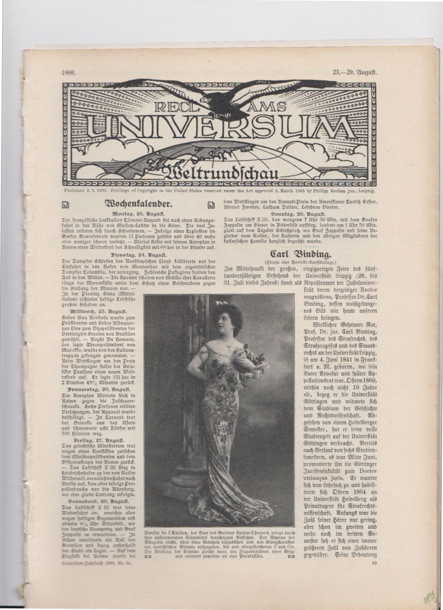 Product image 1 of the product “23-29 August 1909 ”