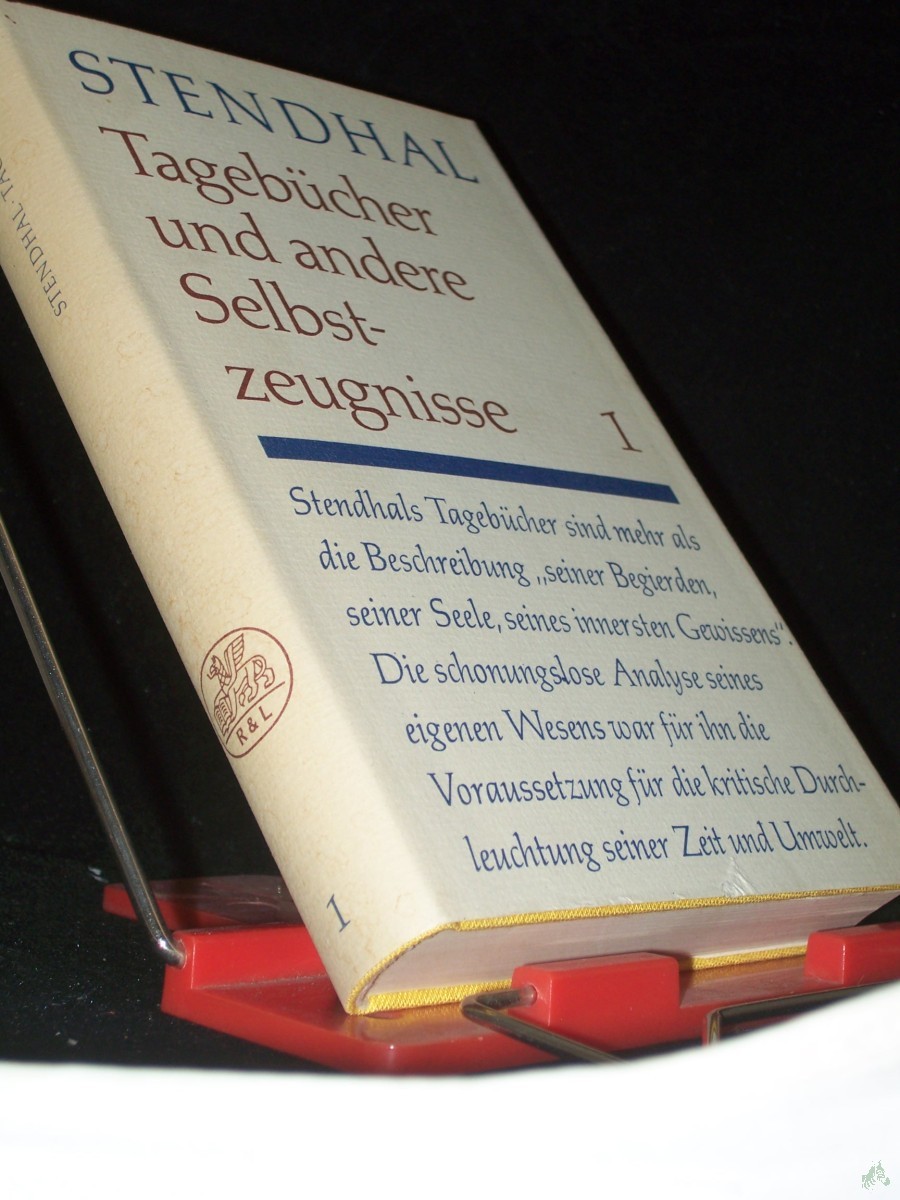 Artikelbild 1 des Artikels “Stendhal: Tagebücher und andere Selbstzeugnisse Teil: Bd. 1 “