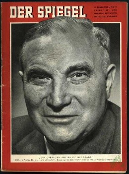 Artikelbild 1 des Artikels “14/1957, Ein gieriges Untier ist die Stadt, höhere Preise für die Landwirtschaft Bauernpräsident Rehwinkel “