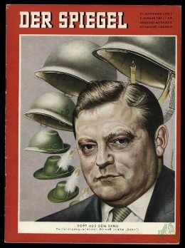 Product image 1 of the product “1/1957, Kopf aus dem Sand, Verteidigungsminister Strauß ”