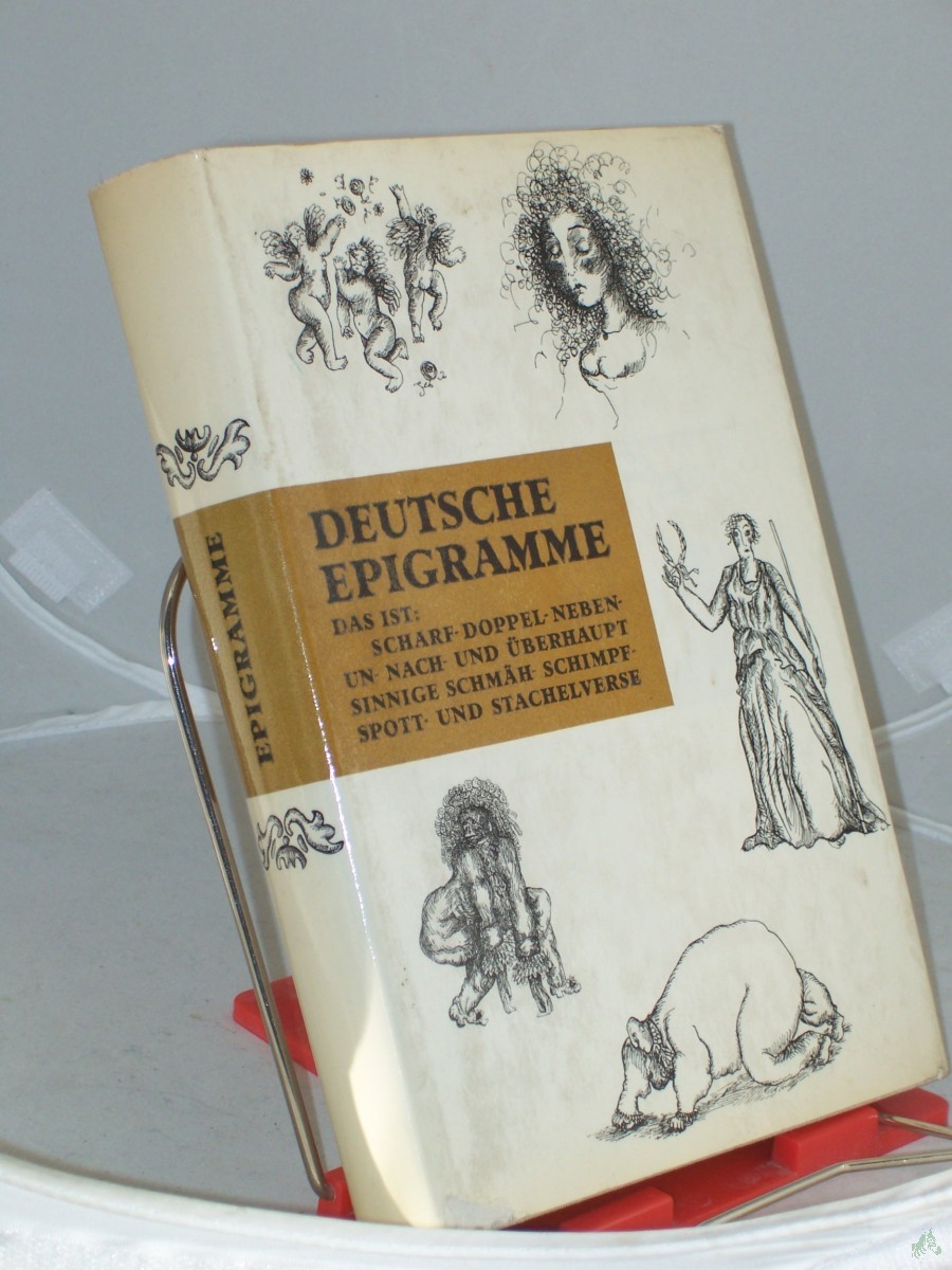 Product image 1 of the product “Deutsche Epigramme aus vier Jahrhunderten / hrsg. von Anita u. Walter Dietze. Mit Illustrationen von Nuria Quevedo ”
