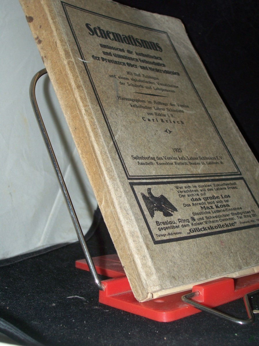Product image 1 of the product “Schematismus, umfassend die katholischen und simultanen Volksschulen der Provinzen Ober und Niederschlesien ”
