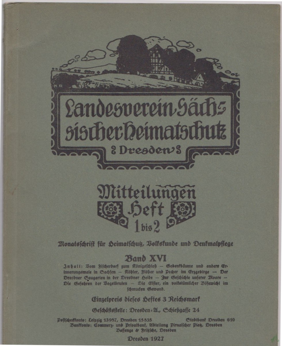 Artikelbild 1 des Artikels “Mitteilungen Heft 1/2, Band XVI, 1927 “