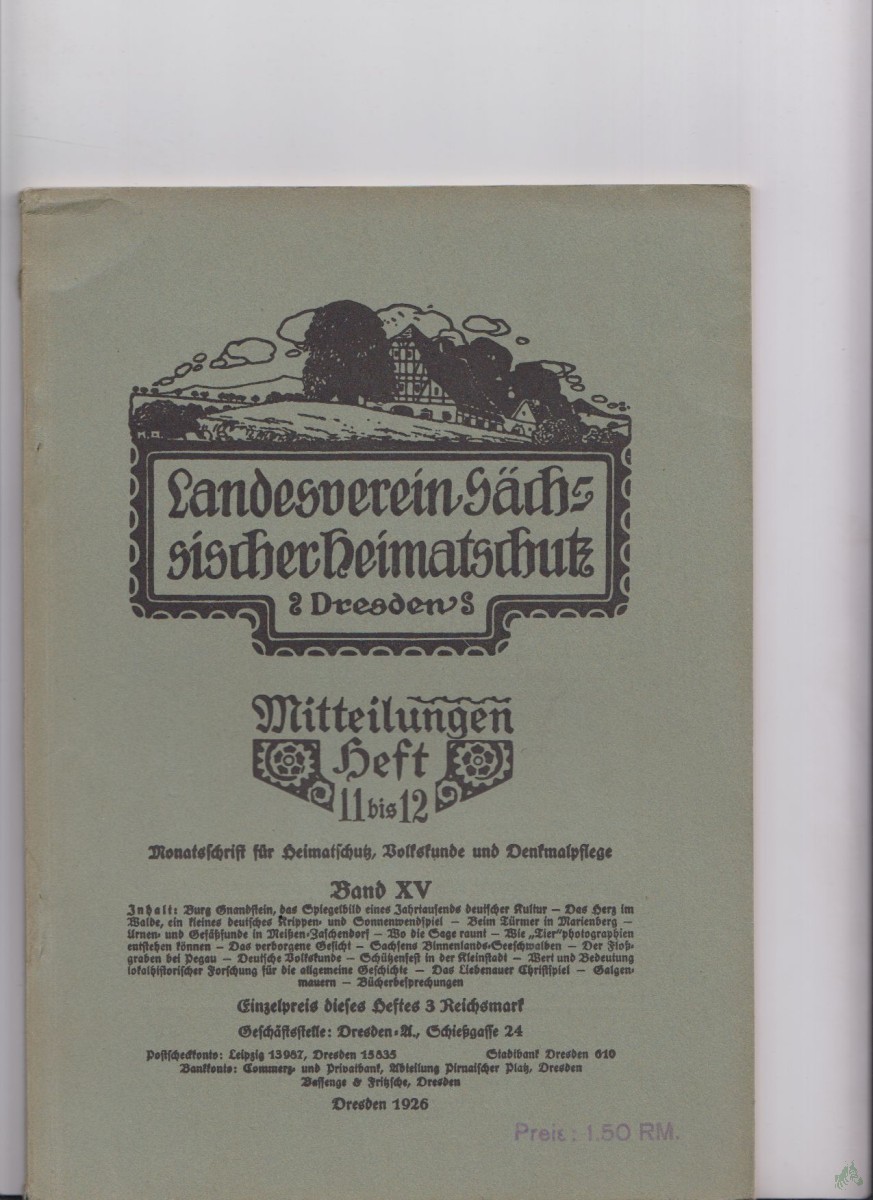 Artikelbild 1 des Artikels “Mitteilungen Heft 11/12, Band XV “