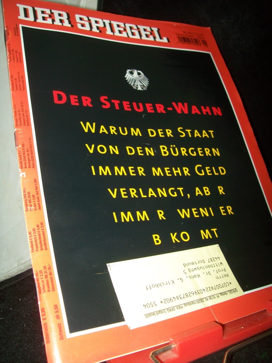 Artikelbild 1 des Artikels “49/2002 Der Steuer Wahn “