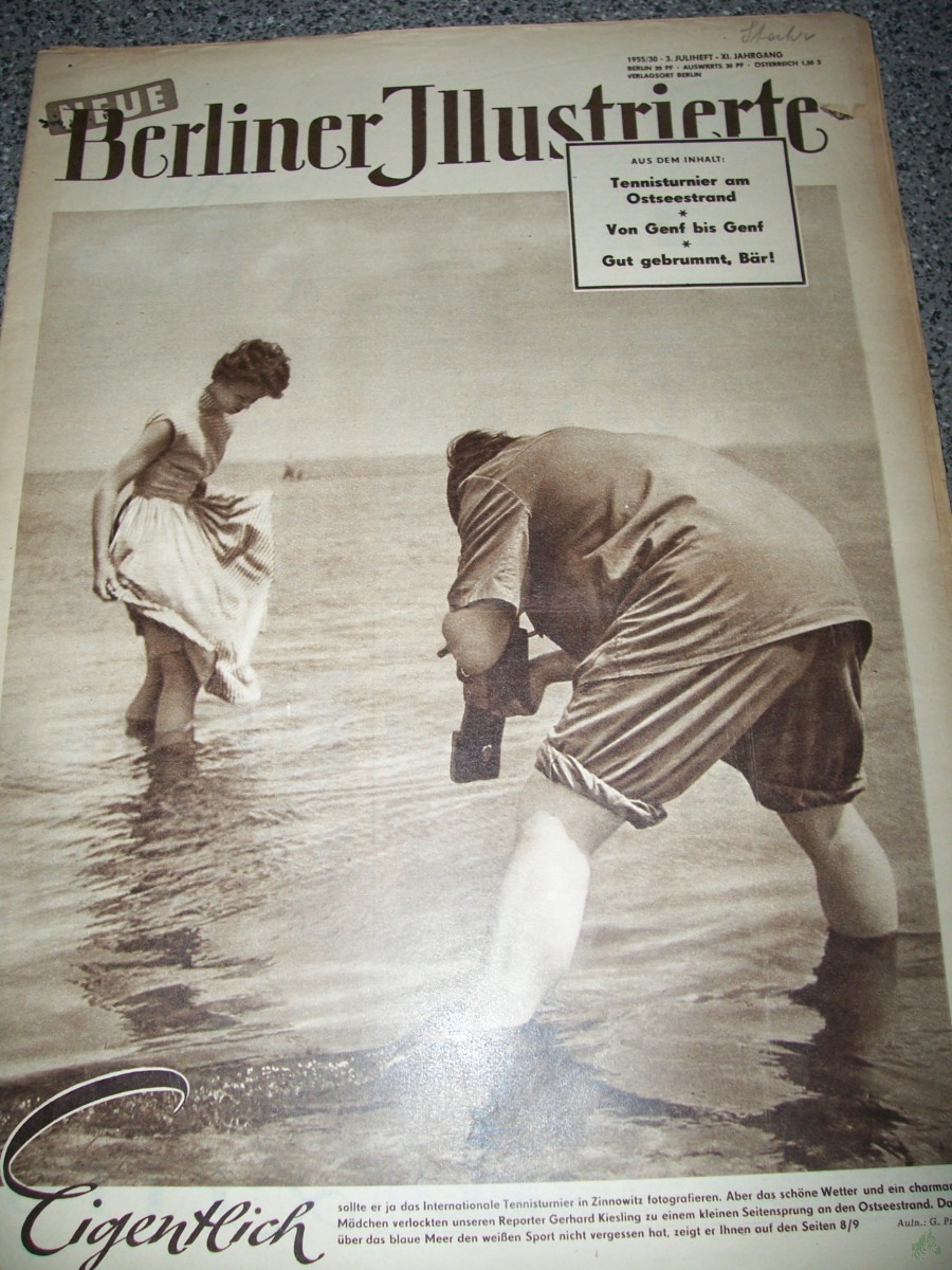 Artikelbild 1 des Artikels “30/1955 EIGENTLICH WOLLTE DER REPORTER KIESLING BEIM TENNISTURNIER ZINNOWITZ FOTOGRAFIEREN “