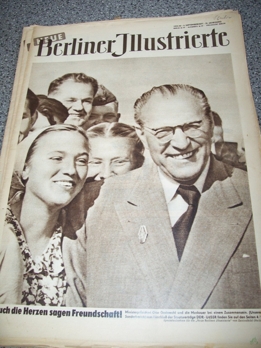 Artikelbild 1 des Artikels “40/1955 AUCH DIE HERZEN SAGEN FREUNDSCHAFT SONDERBREICHT VOM ABSCHLUSS DER STAATSVERTRÄGE DER DDR-UDSSR “