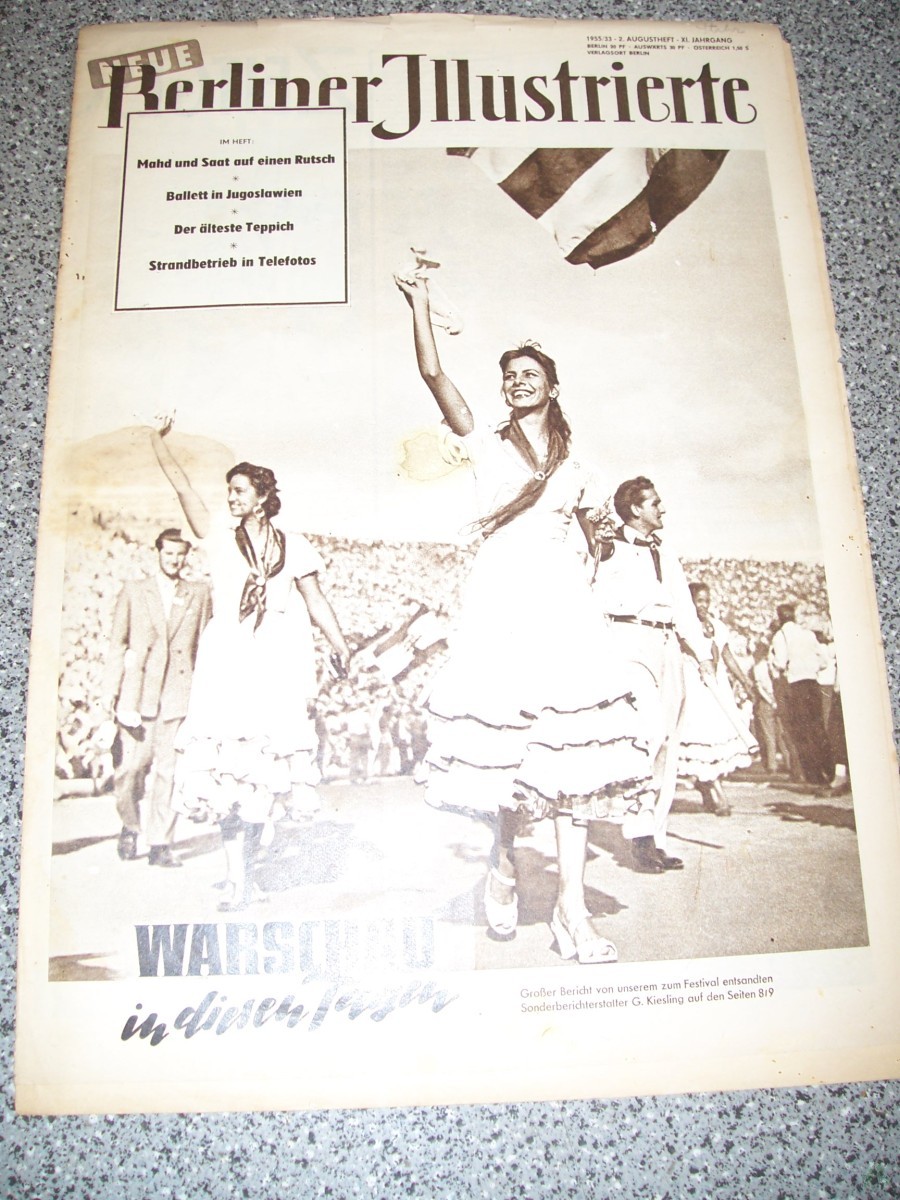 Artikelbild 1 des Artikels “33/1955 WARSCHAU IN DIESEN TAGEN GROSSER BERICHT VON UNSEREM ZUM FESTIVAL ENTSANDTEN G KIESLING “