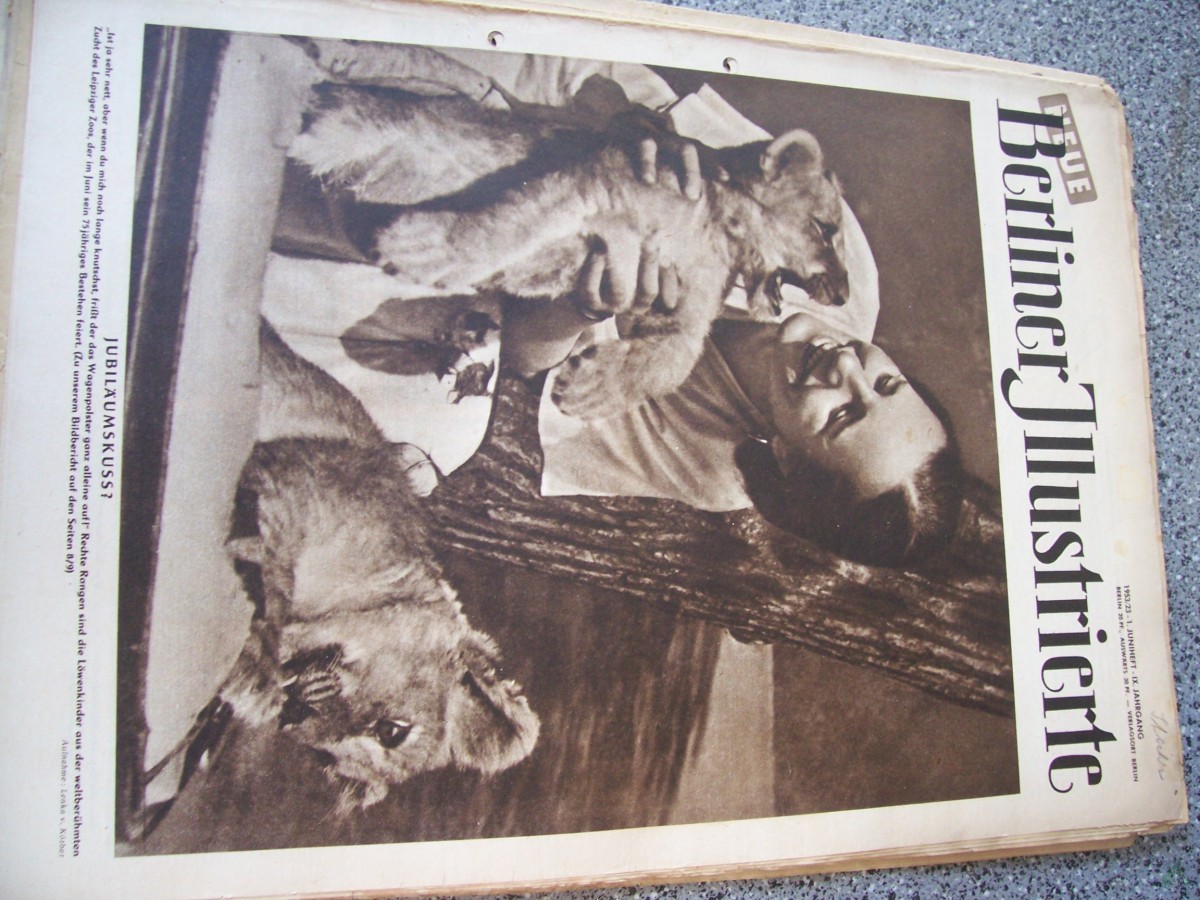 Artikelbild 1 des Artikels “23/1953 JUBILÄUMSKUSS LÖWENKINDER AUS DER ZUCHT DES LEIPTIGER ZOOS “