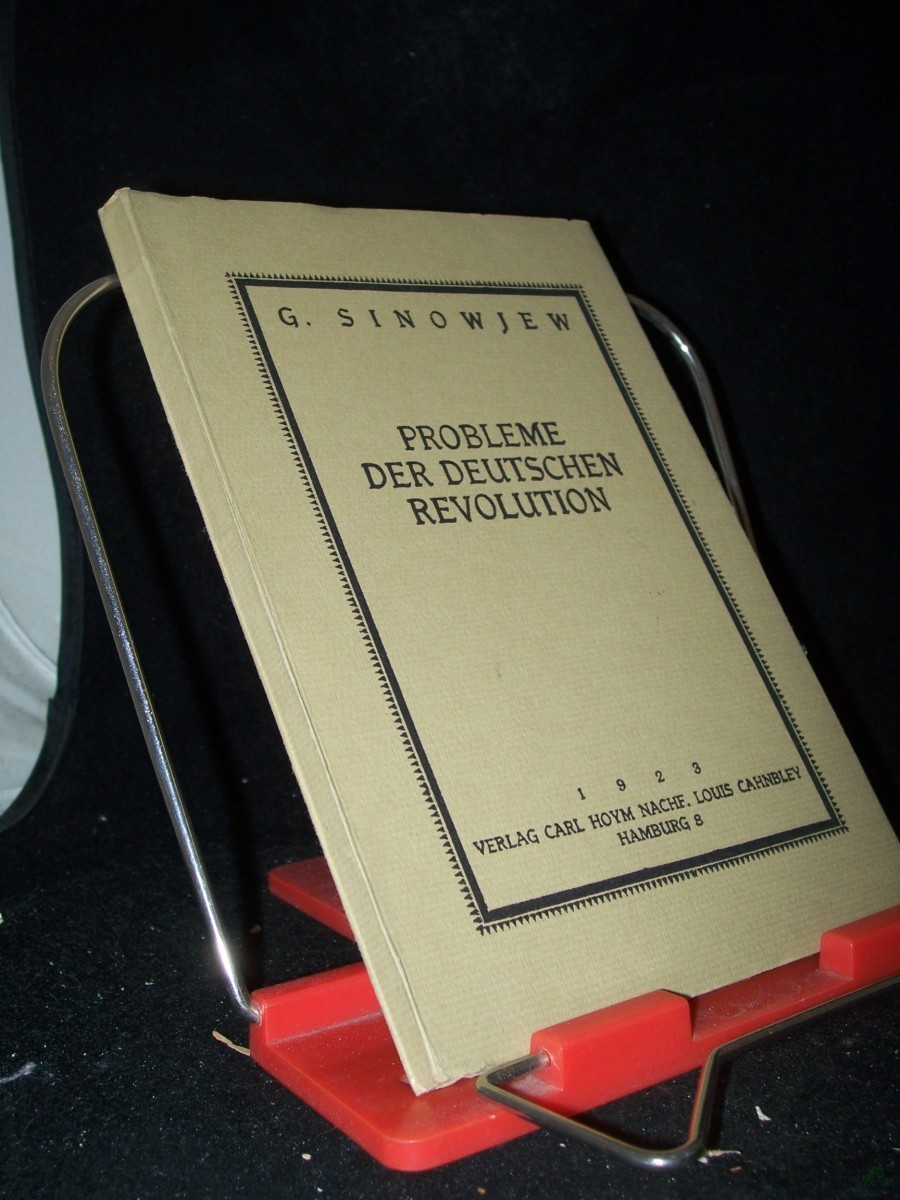 Artikelbild 1 des Artikels “Probleme der deutschen Revolution / G. Sinowjew “