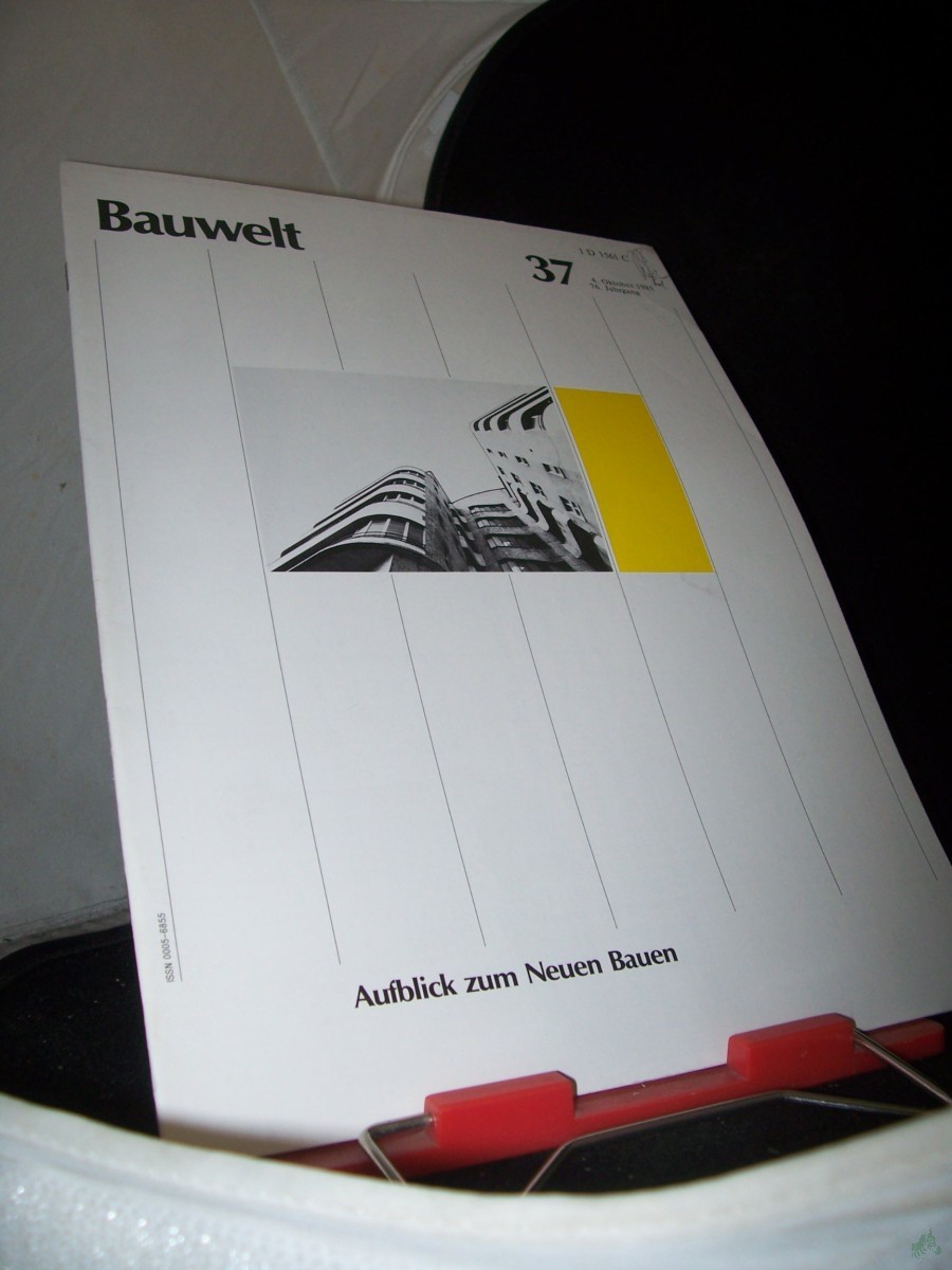 Artikelbild 1 des Artikels “37/1985 Ausblick zum neuen Bauen “