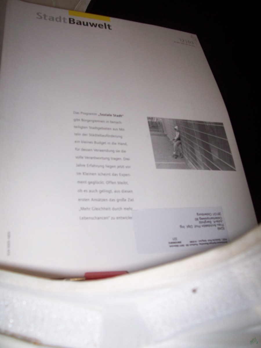 Product image 1 of the product “12/2003 Soziale Stadt ”
