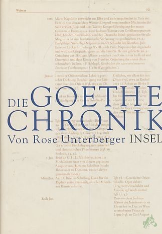 Product image 1 of the product “Die Goethe-Chronik / von Rose Unterberger ”