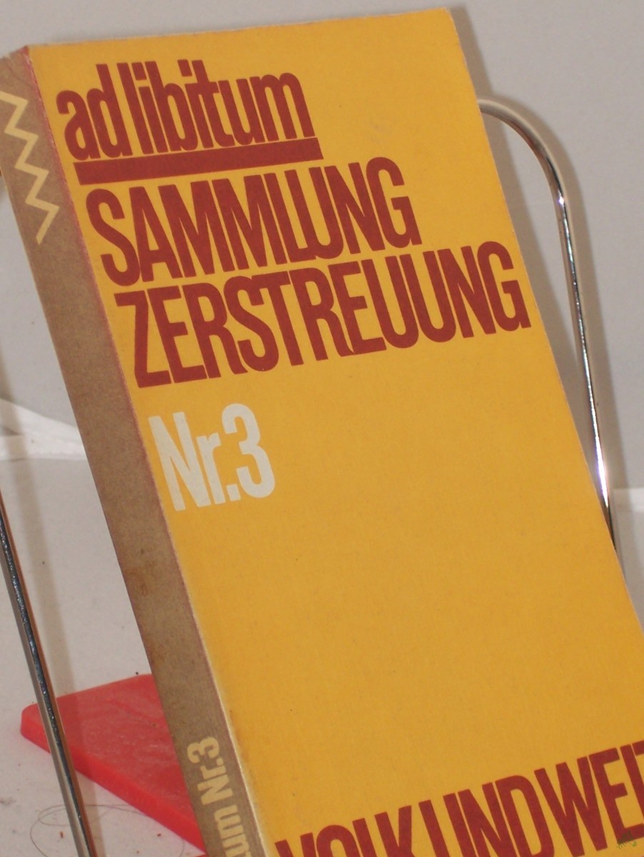 Artikelbild 1 des Artikels “ad libitum: Sammlung Zerstreuung Nr. 3 “