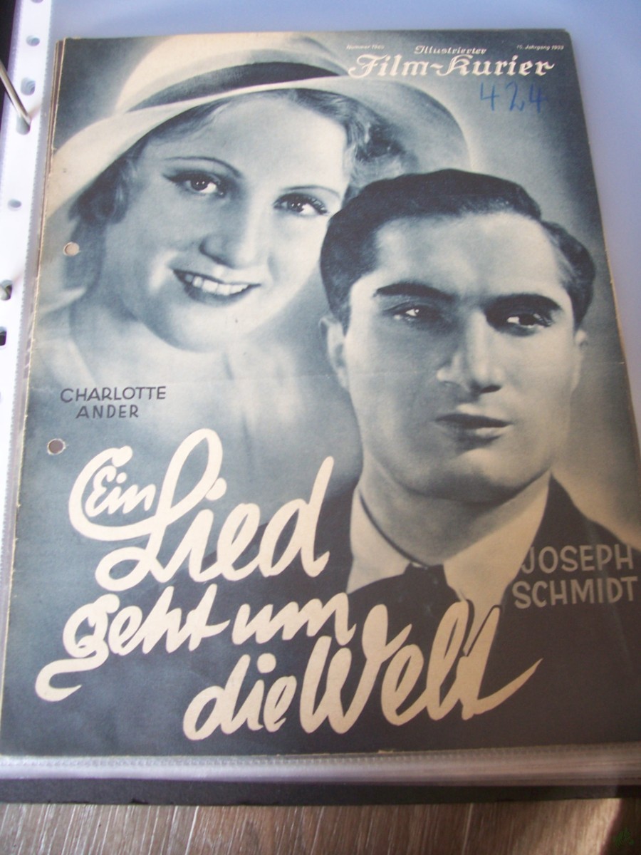 Artikelbild 1 des Artikels “Nummer 1969, 1933, Ein Lied geht um die Welt, mit Charlotte Ander und Joseph Schmidt “