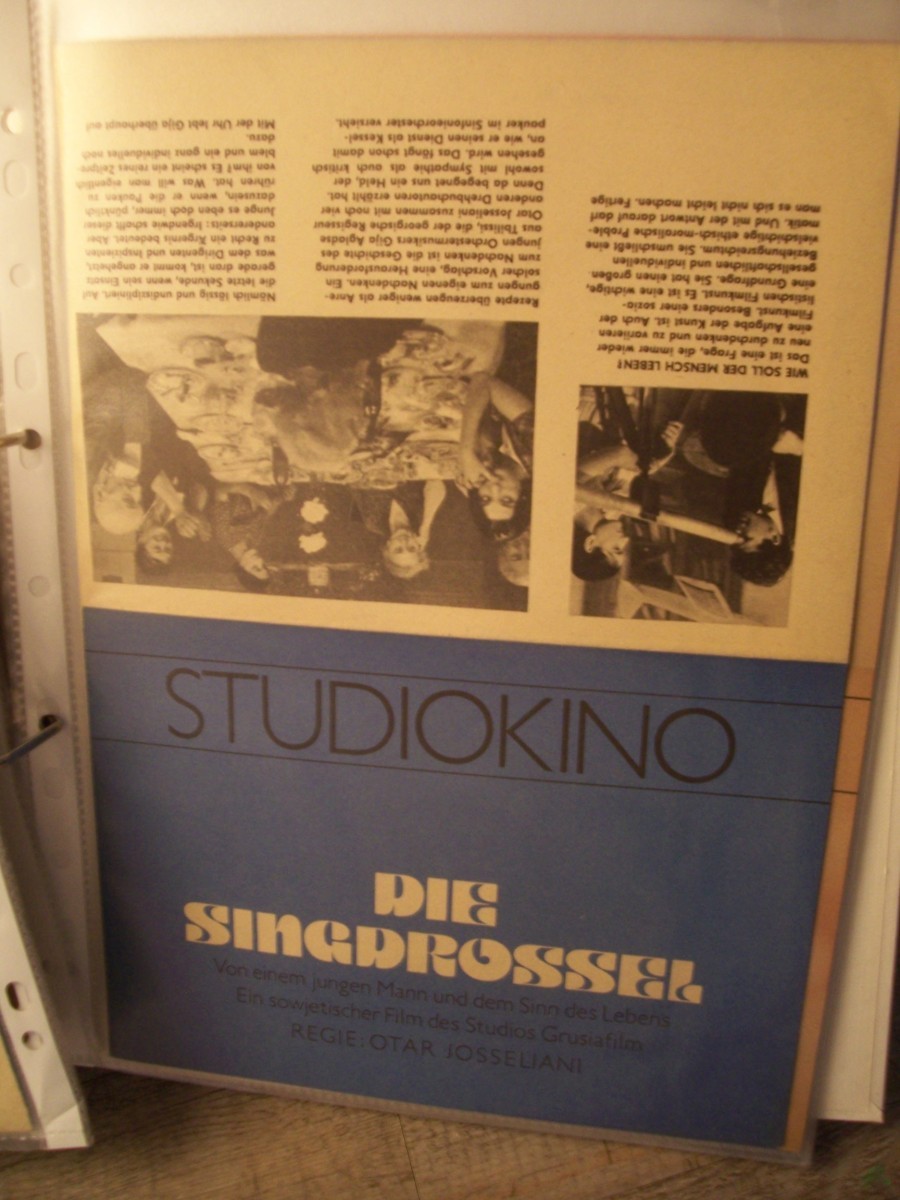 Artikelbild 1 des Artikels “10/75 Die Singdrossel. von einem jungen Mann und dem Sinn des Lebens. Ein sowjetischer Film des Studios Grusiafilm. “