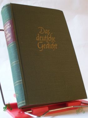 Product image 1 of the product “Das deutsche Gedicht : ein Jahrtausend deutscher Lyrik / Wilhelm von Scholz ”