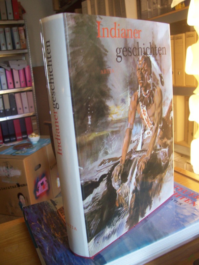 Artikelbild 1 des Artikels “Indianergeschichten / hrsg. von Vladimir Hulpach. James Fenimore Cooper ... [Ins Dt. nacherzählt von Ingrid Kondrková]. Ill.: Zdeněk Burian “