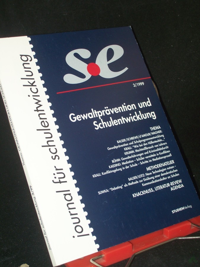 Artikelbild 1 des Artikels “3/1999, Thema: Gewaltprävention und Schulentwicklung / [Red.: Bianca Ender] “